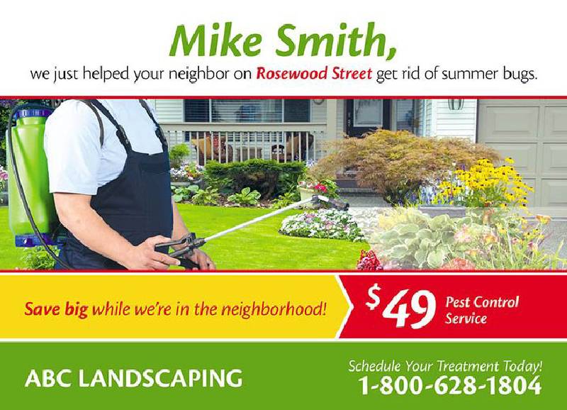 postcard for pest control service in Concord, CA