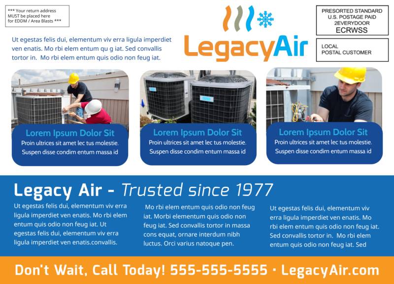 EDDM for local HVAC company in Westfield, MA