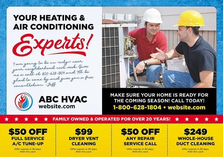 Direct mail marketing for local HVAC company in Larchmont, NY