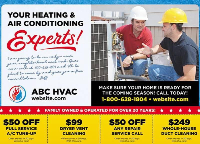 Direct mail marketing for local HVAC company in Larchmont, NY